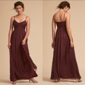 BHLDN Brigitte Crinkle Chiffon Maxi Dress